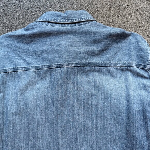 Eddie Bauer Flannel Lined Denim Overshirt - Picture 8 of 8